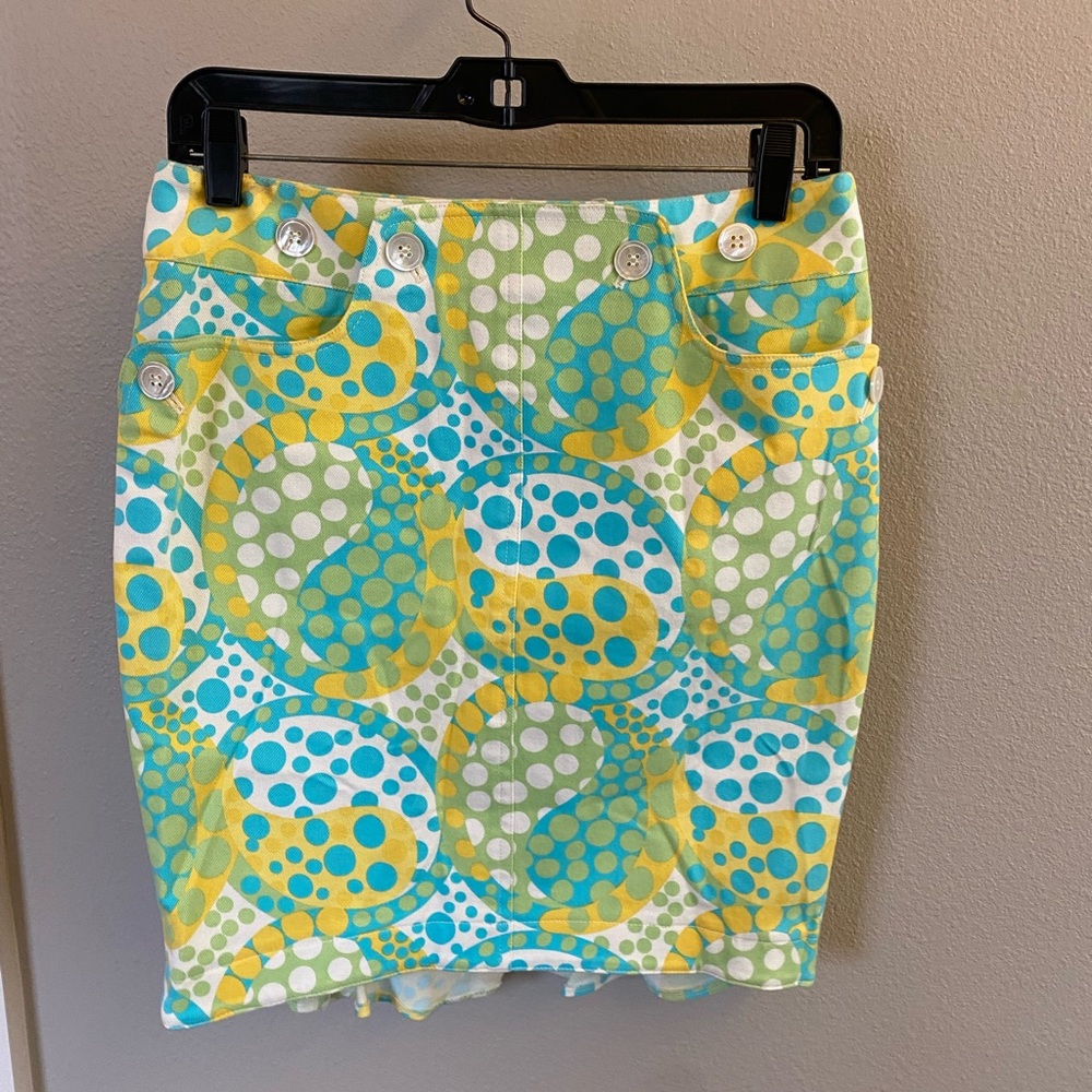 Women’s blue, yellow & white skirt